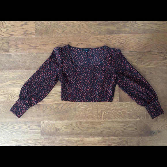 Square neck cropped blouse - Picture 1 of 1